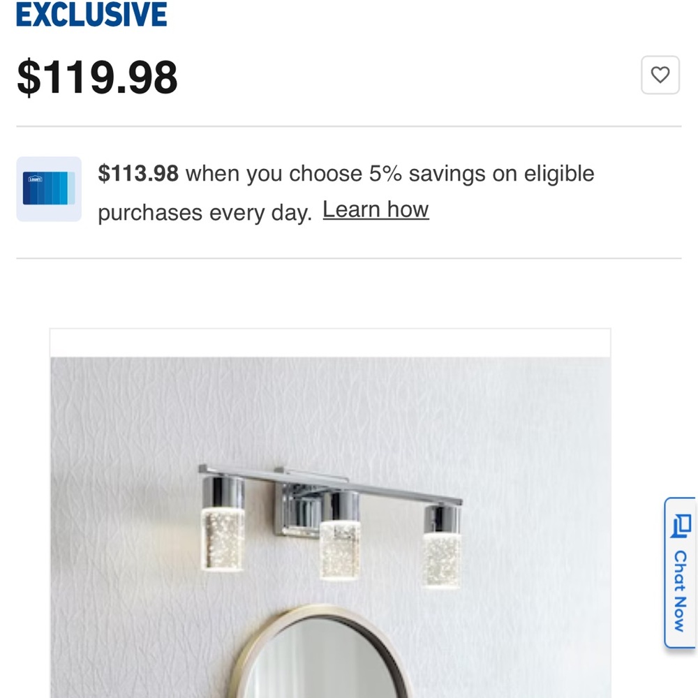 Dunwynn 22-in 3-Light Chrome LED Modern/Contemporary Vanity Light Bar